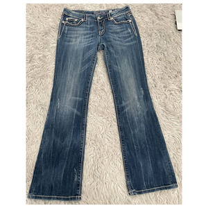 Miss Me Boot Cut Jeans Sz 31 Distressed Embroidered Bling Crystal